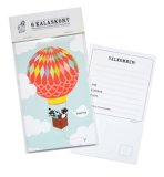 (bild för) Inbjudningskort med luftballong 6 st