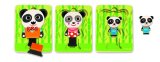 (bild för) Pussel i tre lager med familjen Panda